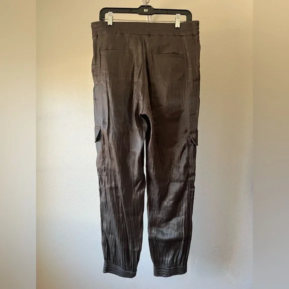 Anthropologie Dark grey shimmering Cargo Pants - Picture 7 of 12